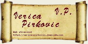 Verica Pirković vizit kartica